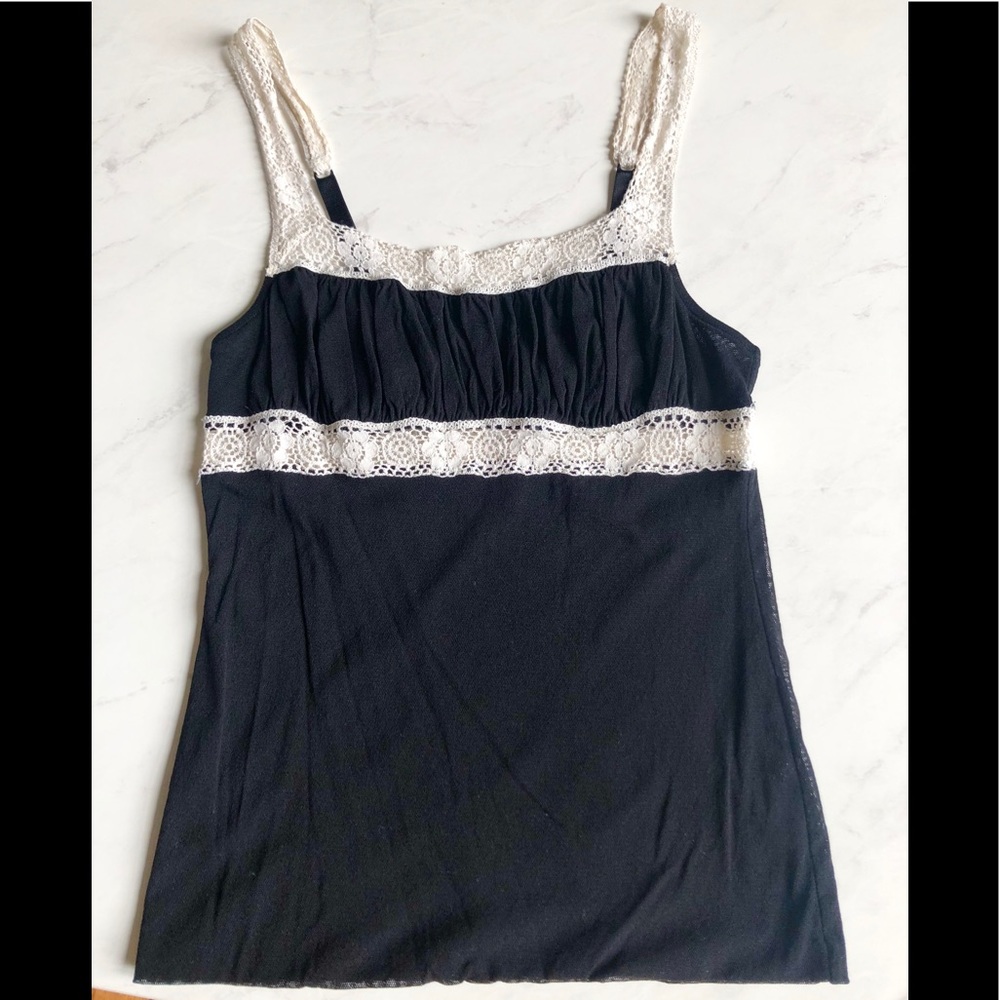 NWOT Cosabella black lace top